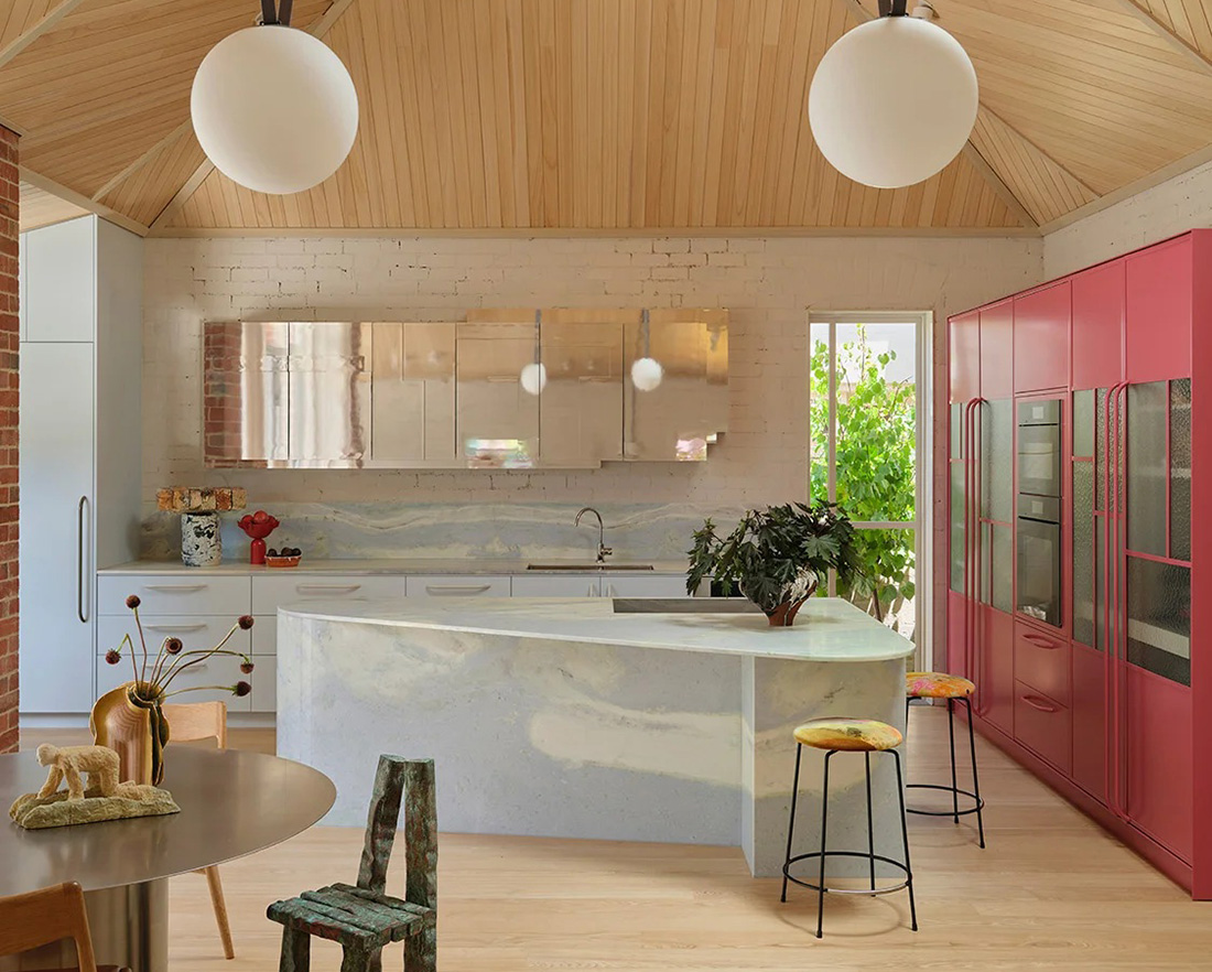 Unconventional Melbourne Home Features Stunning Pastel Accents