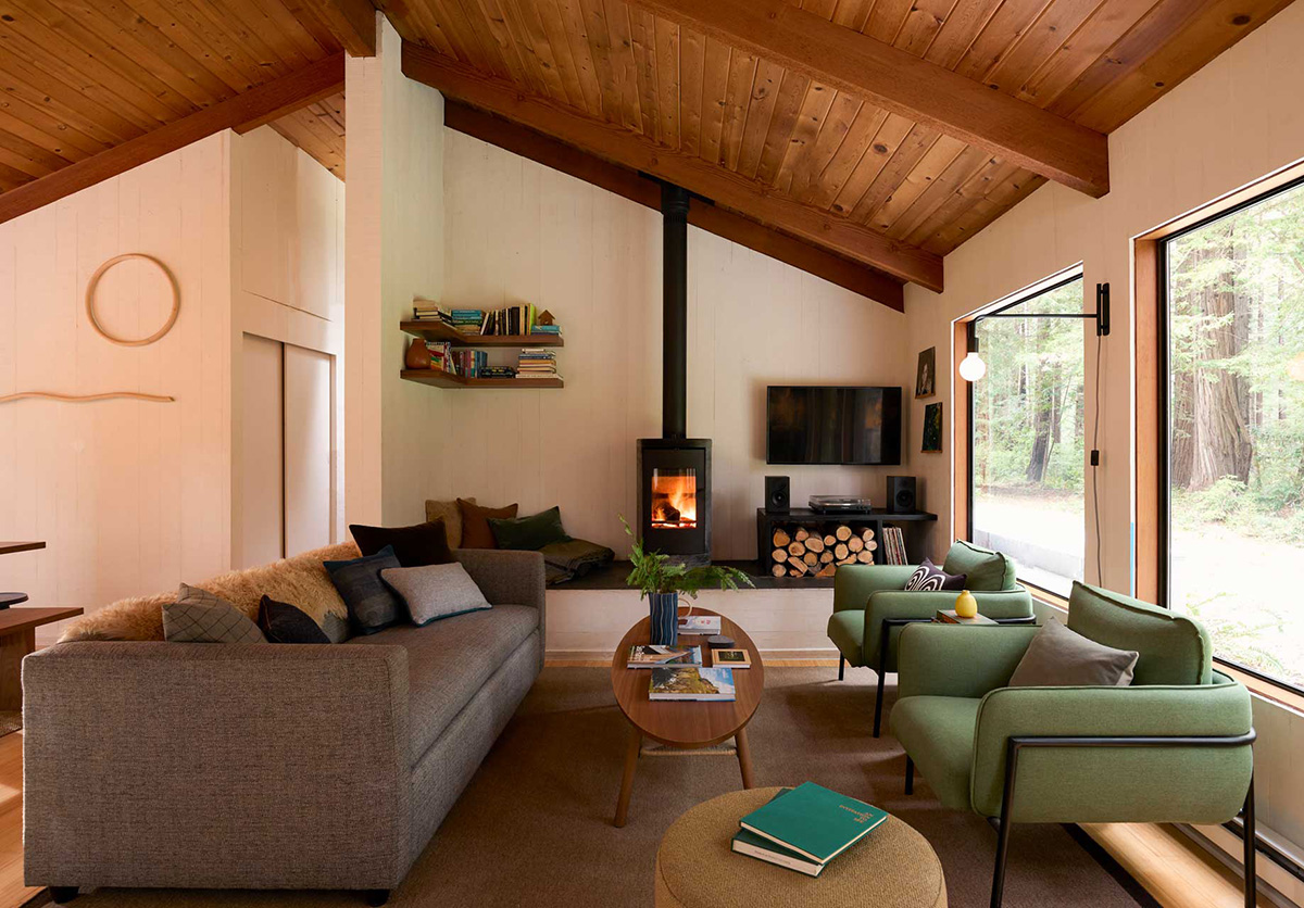 Stylish wooden cottage in California