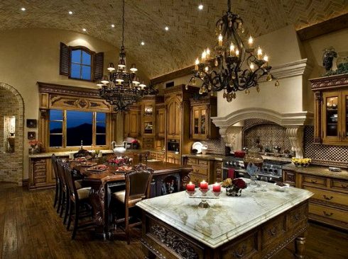 25 Ideas For Tuscan Style Kitchens In 2020 490x366 