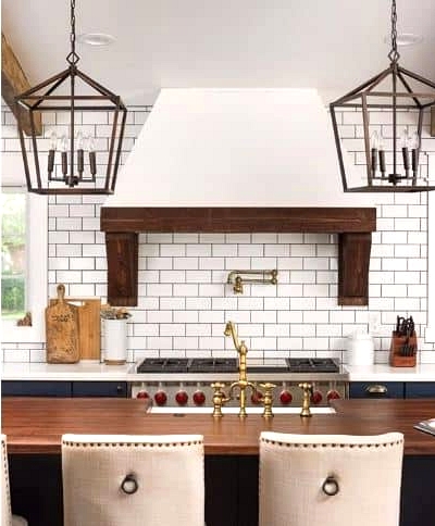 A Brick and Wood Backsplash