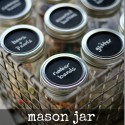 Chalkboard Painted Mason Jars Lids