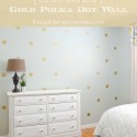 DIY Gold Polka Dot Wall