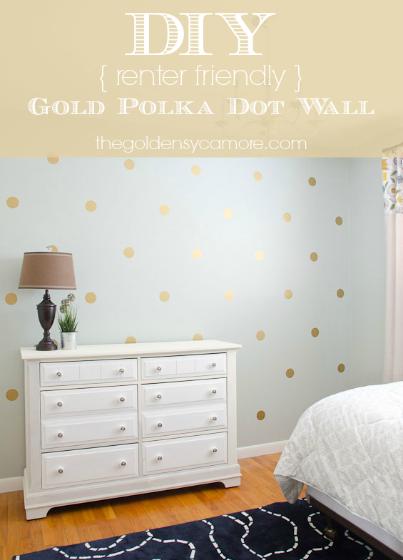 DIY Gold Polka Dot Wall