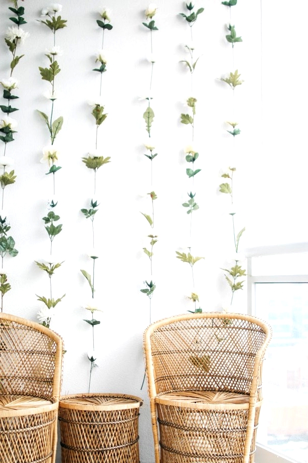 DIY flower wall decor