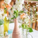 Yarn Wrapped Bottle Vases
