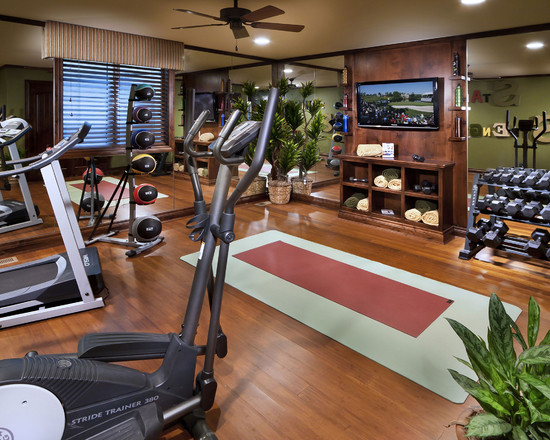 Mediterranean home gym design idea